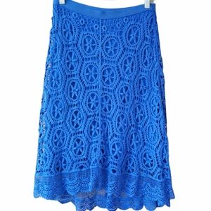 ELLA MOSS Lace Skirt Small Lined Bluish Periwinkle